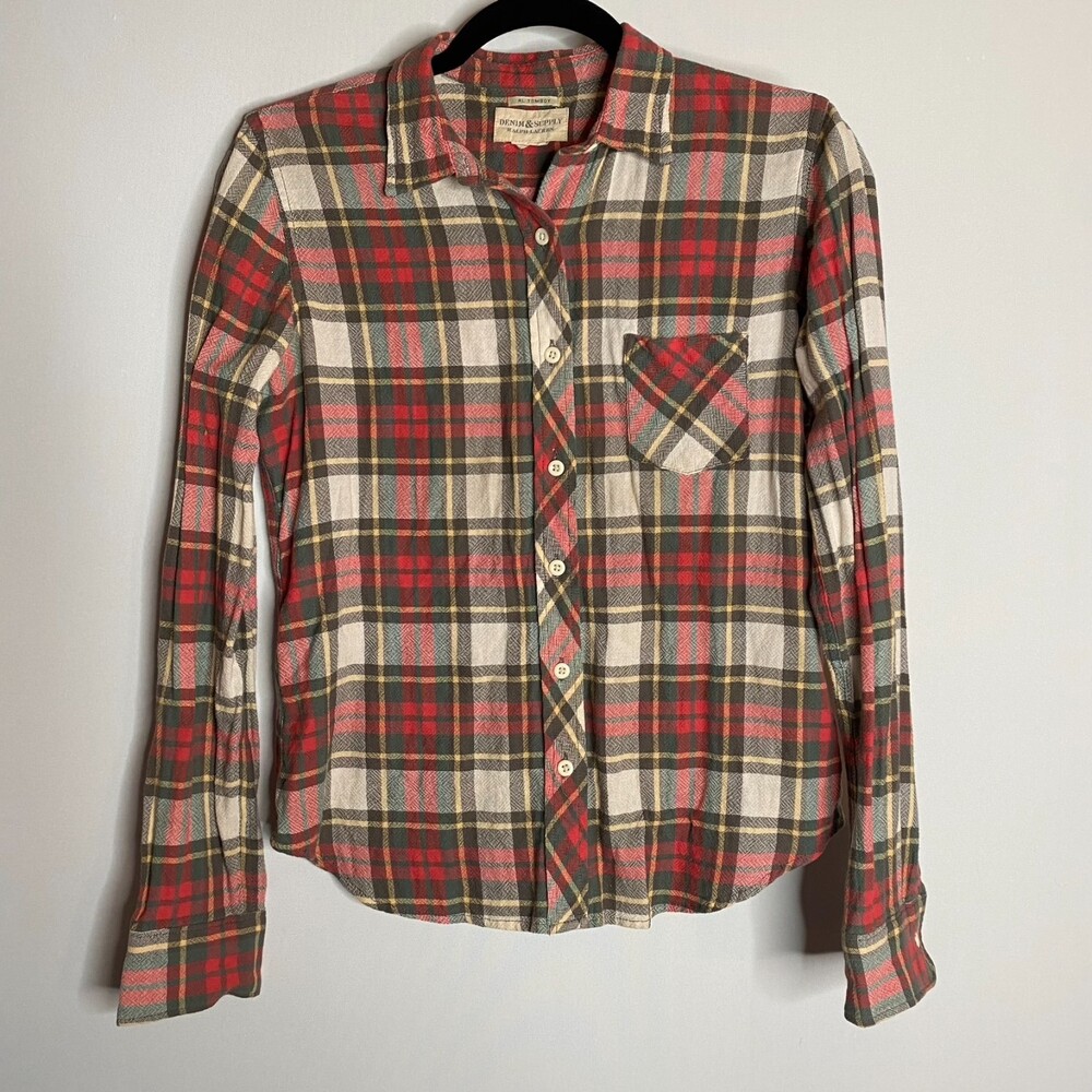 Denim & Supply Ralph Lauren RL Tomboy Plaid Button Up Size S